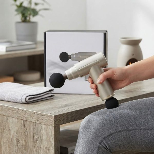 Pistola de Masaje Muscular Recargable Inalámbrica – Masajeador de Percusión Portátil y Silencioso
