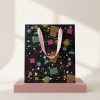 Bolsa de regalo gamer sobre base rosa