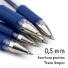 Detalle de punta fina 0,5 mm de bolígrafos de gel azul