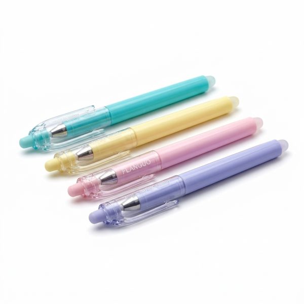 Bolígrafos gel borrables pastel 0,5 mm Bolígrafos de gel borrables pastel de 0,5 mm sobre fondo blanco