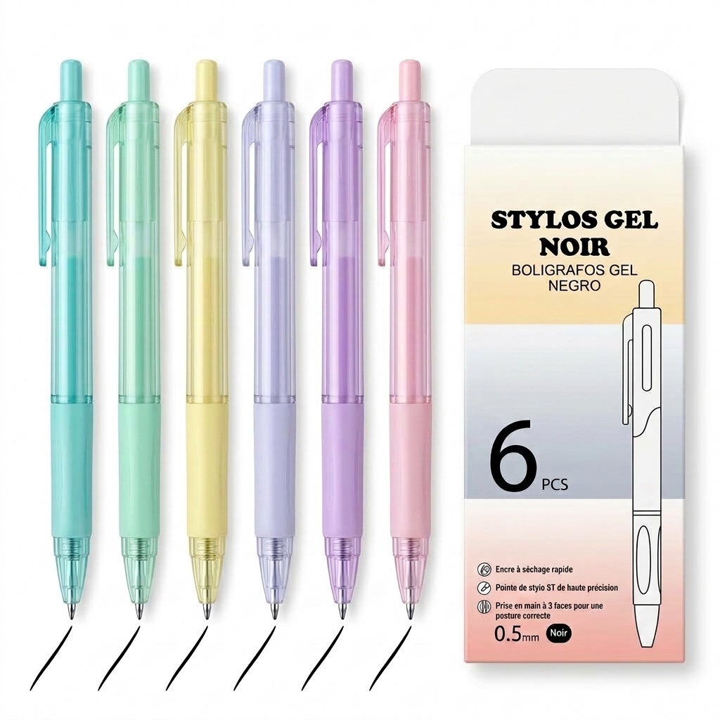 Bolígrafos gel borrables pastel 0,5 mm - principal Pack de bolígrafos de gel borrables pastel de 0,5 mm
