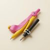 Compás escolar KEYROAD con lápiz, color rosa y amarillo.