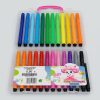 Estuche transparente abierto con 24 rotuladores acuarelables de colores