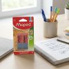 Pack de dos gomas Maped Duo-Gom sobre un escritorio