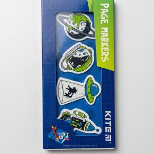 Imagen ilustrativa generada con IA de marcadores de página KITE Espacio: frontal