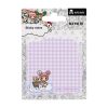 Bloc de notas KITE Tokidoki con cuadros rosas y borde ondulado