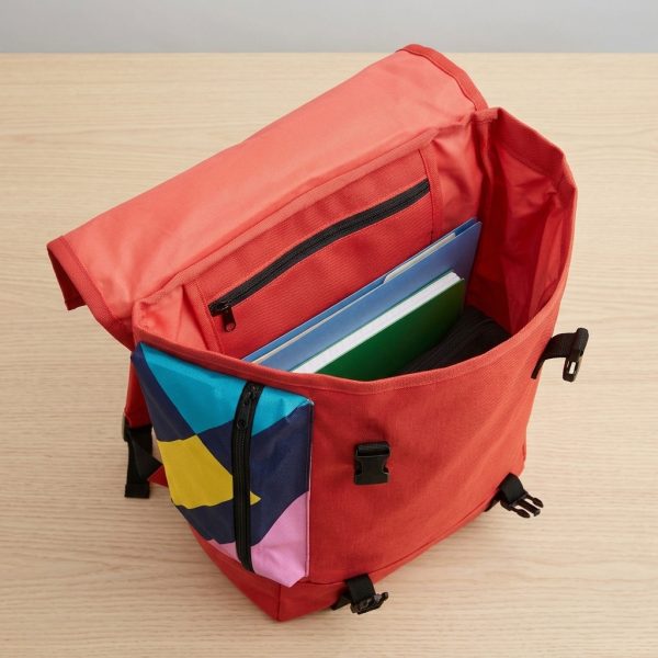 Mochila Escolar Roll Top con Bolsillo Frontal – 2 Colores