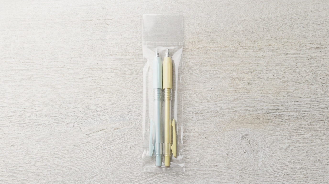 Pack de 2 bolígrafos pastel verde menta y amarillo