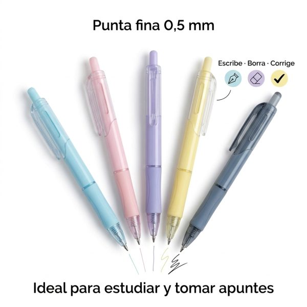 Beneficios del pack de 5 bolígrafos gel negro 0,5 mm