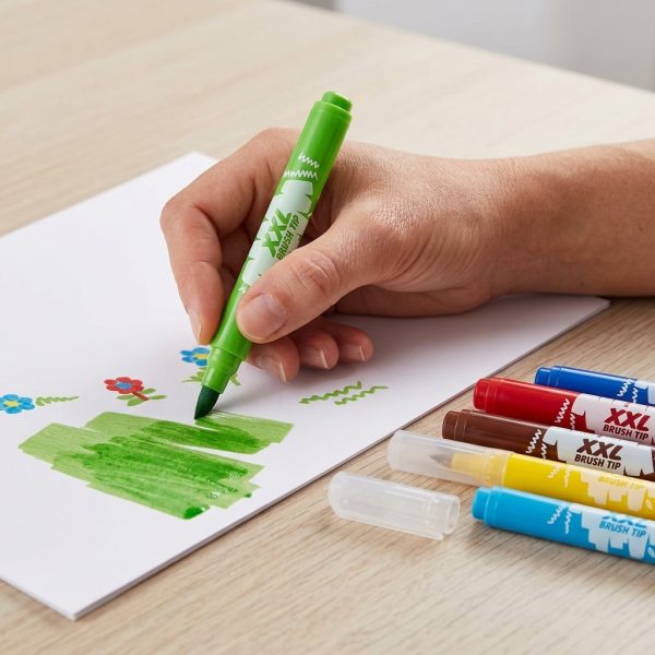 Rotulador Maped Color’Peps XXL verde coloreando un dibujo