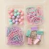 Set completo de escritorio en rosa, lila y verde menta, con cuatro compartimentos para chinchetas, gomas, clips y pinzas