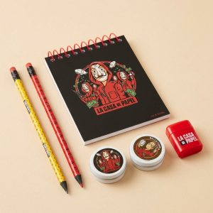 Set de escritura La Casa de Papel de 6 piezas — conjunto completo