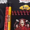 Set de escritura La Casa de Papel — detalle de libreta y lápices