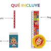 Set escolar 4 piezas - contenido Set escolar infantil con lápiz, regla de 15 cm, goma y sacapuntas
