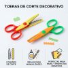 Tijeras de corte decorativo con dos diseños para manualidades y papel