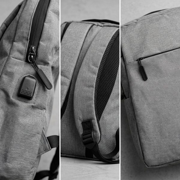 Mochila urbana minimalista gris o negra