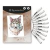 Estuche Aquamarkers con ilustración de lobo y diez rotuladores en tonos neutros.