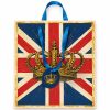 Bolsa de regalo bandera británica plegada vista desde arriba