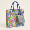 Bolsa de regalo azul Happy Birthday para CD, vista lateral