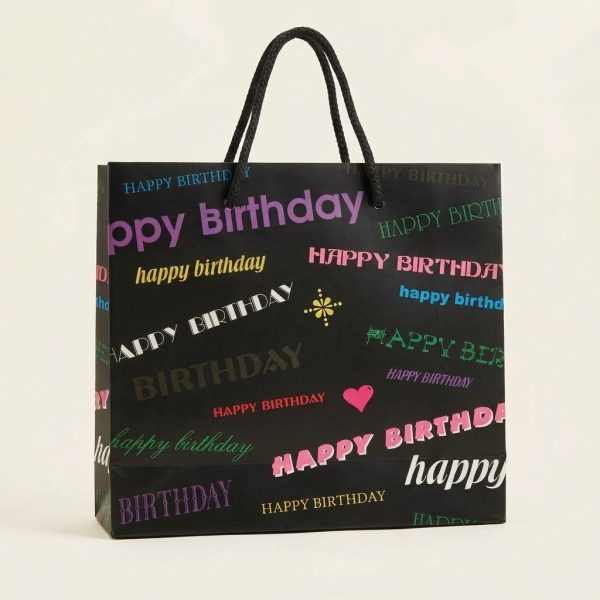 Bolsa de regalo negra para CD, vista lateral