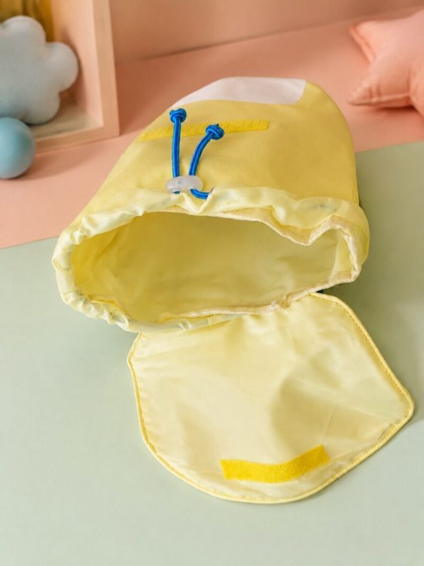 mochila-gato-amarilla-interior-web-wp Mochila infantil amarilla de gato con orejas y tirantes ajustables