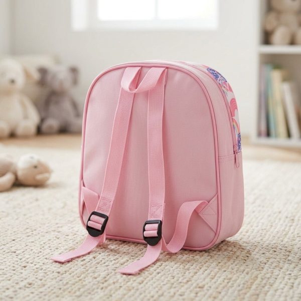 mochila-pony-rosa-trasera Mochila infantil rosa My Little Pony con arcoíris