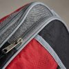 Mochila térmica roja y negra con doble compartimento