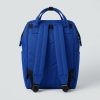 mochila-urbana-azul-oscuro-trasera Mochila urbana azul de gran apertura con asas