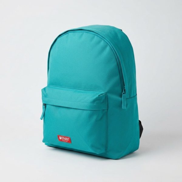 Mochila urbana turquesa con espalda acolchada