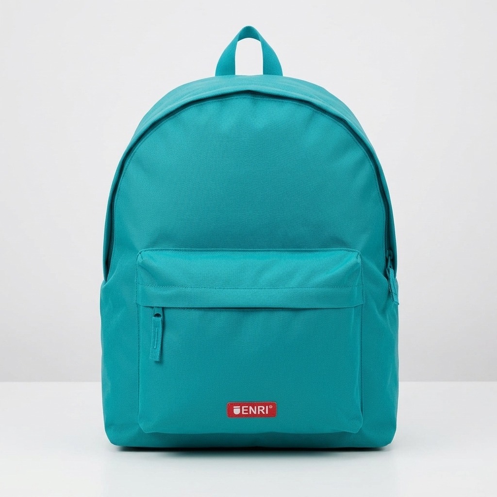Mochila urbana turquesa - vista frontal Mochila urbana turquesa con espalda acolchada, vista frontal
