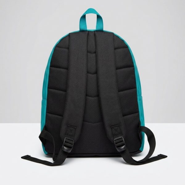Mochila urbana turquesa con espalda acolchada