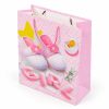 Bolsa de regalo para bebé GIRL rosa con patucos, vista lateral