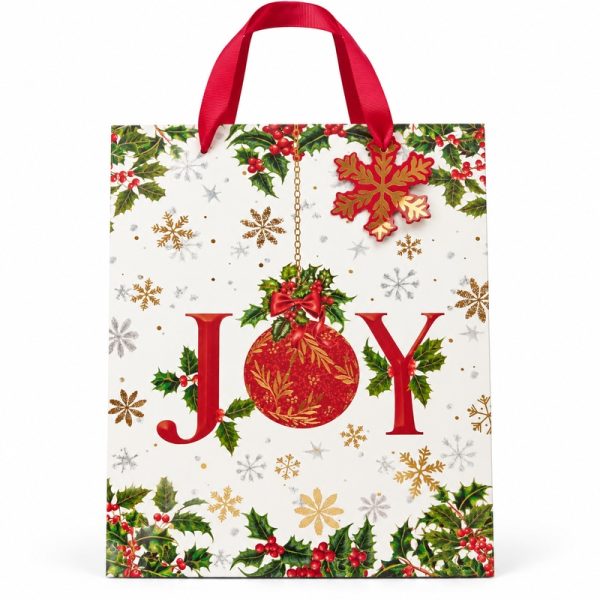 Bolsa de regalo navideña JOY mediana, vista frontal