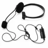 Monoauricular Konix Mythics PS-100 negro con micrófono, cable, control de volumen y conector jack