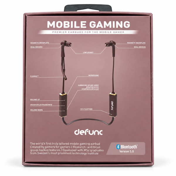 Embalaje trasero Defunc Mobile Gaming Bluetooth 5.0