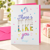 Tarjeta Mr. Wonderful con unicornio There’s no one like you en uso con sobre fucsia | Shumy Tarjeta Mr. Wonderful con unicornio There’s no one like you en uso con sobre fucsia