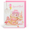 Tarjeta Special Girl cuna Tarjeta Special Girl con bebé en cuna y sobre rosa